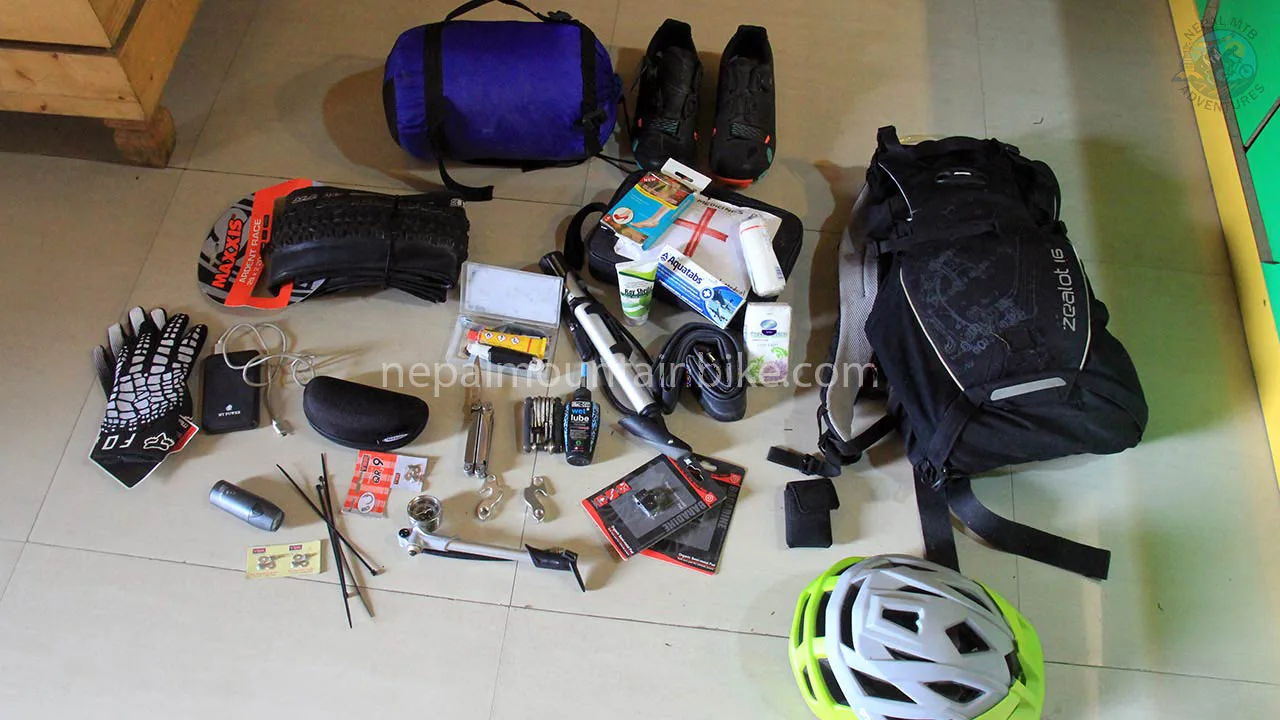 Packing list for enduro MTB trips in Nepal.