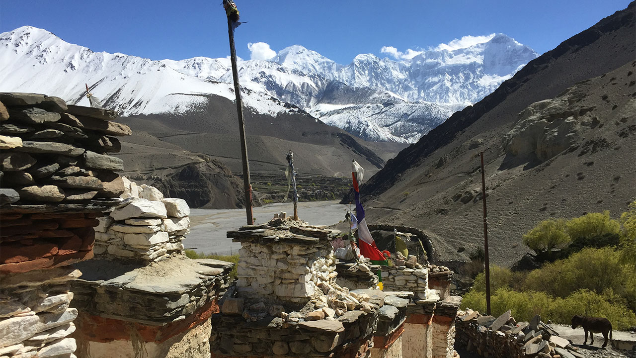 Buddhist Chapels (Chhortens) in Tiri village of Mustang.